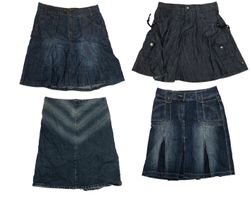 Jupes midi en denim (S-699)