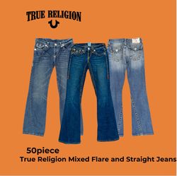 Jeans mélangés évasés et droits True Religion - 50..