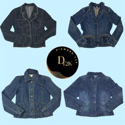 Veste en denim rétro Y2K avec boutons – Classique ..