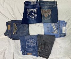 Jeans brodés Y2K