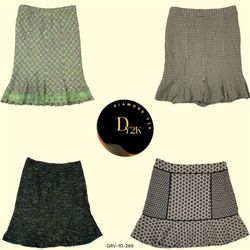 Vintage Y2K Wool Midi Skirt – Perfect Fall Staple ..