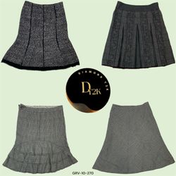 Retro Y2K Wool Midi Skirt – Cozy Chic Aesthetic (G..