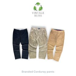 Pantalons en velours côtelé de marque