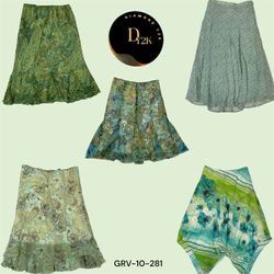 Green Blossom Y2K Skirt – Floral Fantasy (GRV-10-2..