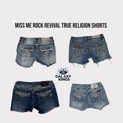 SHORTS MISS ME ROCK REVIVAL TRUE RELIGION