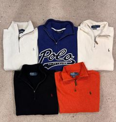 #VV115 Ralph Lauren 1/4 zip Sweaters 15 PCs