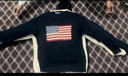 Polo Ralph Lauren VTG American Flag Knit Sweater N..