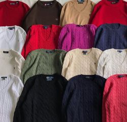 Round neck polo sweater