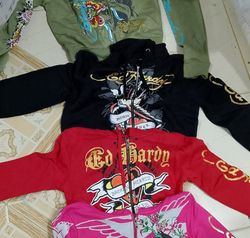 ED hardy Ladies Cropped Hoodies