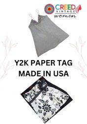 CR2707 Y2K Etiqueta de papel Hecho en EE. UU. Blus..