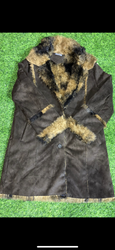 Fur afghan coat and vest