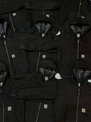 Vintage Carhrtt Rework Style Black Hooded Jackets ..