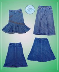 Y2K Denim Long Skirts