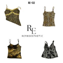 Y2K Animal Printed Cami Tops (RE-132)