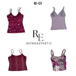 Y2K Soft Girls Cami Tops (RE-137)