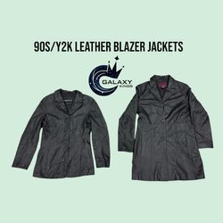 90S/Y2K LEATHER BLAZER JACKETS