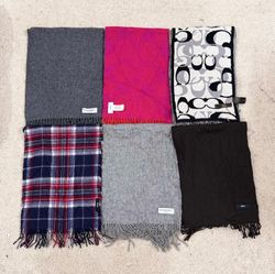 #VV164 Coach, YSL and Hugo Boss Scarves 10 PCs