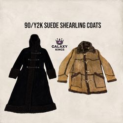 90/Y2K SUEDE SHEARLING COATS