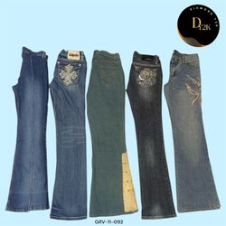 Y2K High-Waisted Wide-Leg Jeans (GRV-11-092)