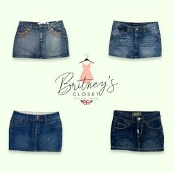 Y2K Micro Mini Denim Skirts - 20 Pieces ( BC-11-5 ..