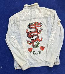 Denim print and embroidery jackets 15 pieces