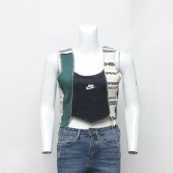 Upcycled Nike Sweater Crop Top
