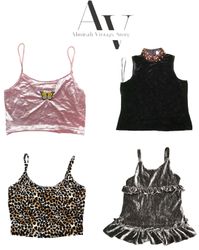 Velvet camisoles top 15 pcs