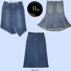 Classic Y2K Denim Maxi with a Twist (GRV-11-100)