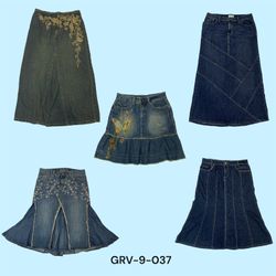 Sogno di Jeans Y2K: 50 Gonne Lunghe/Midi Bundle (G..