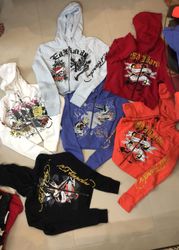 ED HARDY Ladies Leftover Cropped Hoodies - 50 pcs