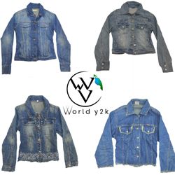 Chaqueta de mezclilla con botones Y2K