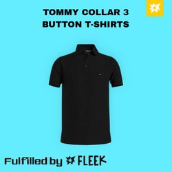 Tommy Kragen 3-Knopf T-Shirts