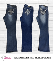 Y2K Embellished Flared / Bell Bottom Jeans 10pcs