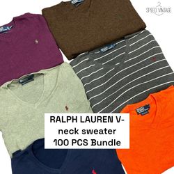 Ralph Lauren V-Neck Sweater | 100 pcs Bundle