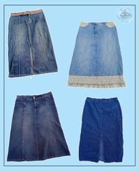 Y2K Denim Long Skirts