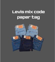 Levis mix code paper tags