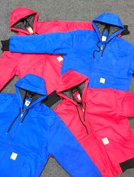 Vintage Carhartt Rework Style Red/Blue Hooded Jack..