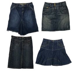 DENIM MIDI SKIRTS (S-754)