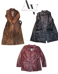 Y2k leather trenchcoats and blazers 10 pcs