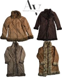 Y2k beautiful fur afghan coats 10 pcs