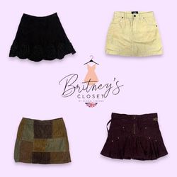 Y2K Corduroy Crush Mini Skirts - 11 Pieces ( BC-11..