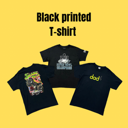 Black printed T-shirt