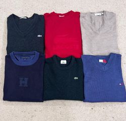 #VV177 Lacoste & Tommy Hilfiger Mix Sweaters 20 PC..