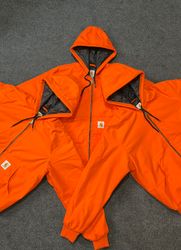 Vintage Carhartt Reworked style Orange hooded jack..