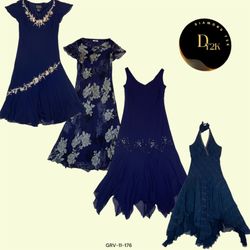 Ocean Wave Y2K Blue Dress Collection (GRV-11-176)