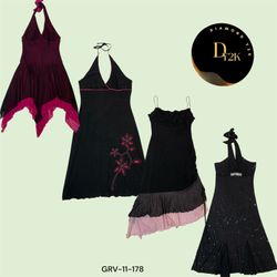 Y2K Glam Pink & Black Duo Dresses (GRV-11-178)