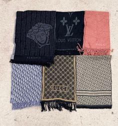 #VV196 Luxury Scarves: LV, Gucci, Versace, YSL - n..