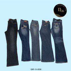 Retro Y2K Flared Jeans - Vintage Style Denim (GRF-..