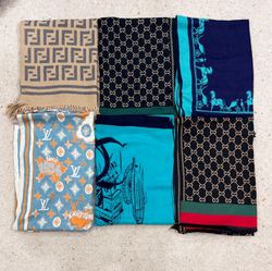 #VV211 Luxury Shawls: Chanel, Gucci, Hermes, LV, F..