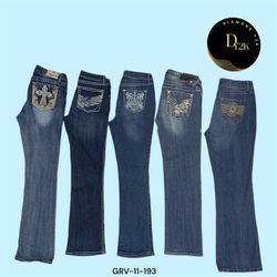 Vintage-Inspired Y2K Flared Denim Pants (GRV-11-19..